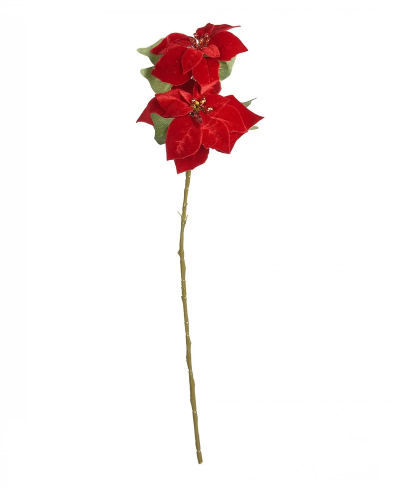 Roter Weihnachtsstern Zweig 75 cm, Weihnachtsstern