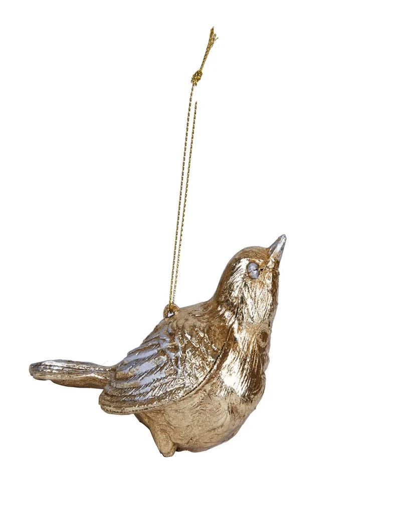 Christbaumschmuck Goldener Vogel 10 cm, schicke Dekoration