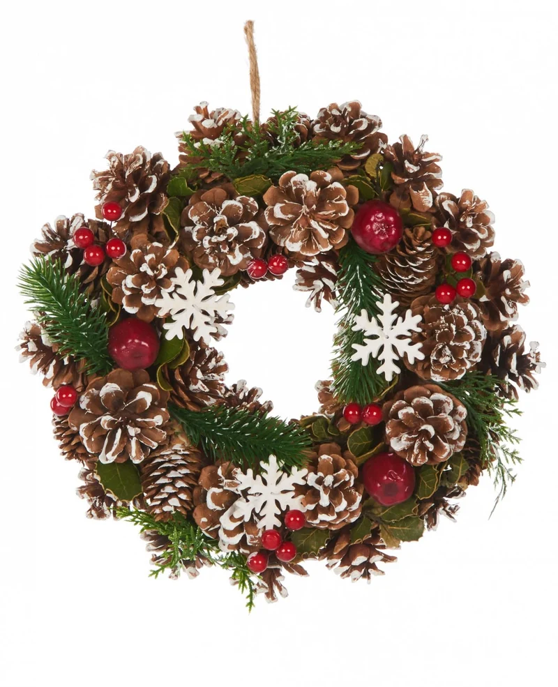 Traditioneller Weihnachtskranz 30 cm mit Tannenzapfen