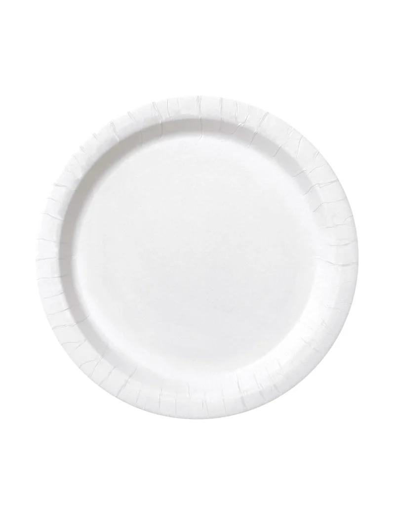 20 kleine runde weiße Pappteller 18 cm für Desserts