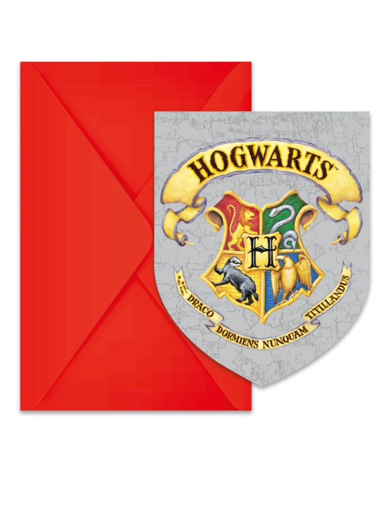 Hogwarts-Einladungskarten mit Briefumschlag 12-teilig bunt 14,5 x 9,5 cm