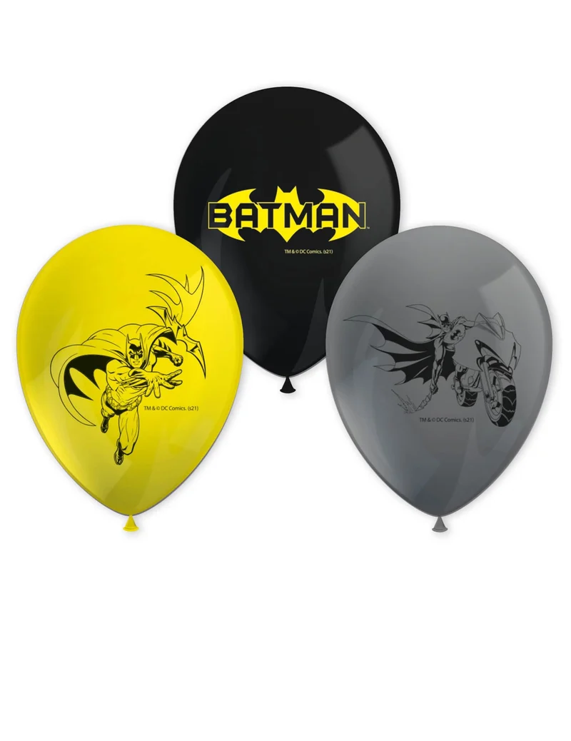 Batman™-Luftballons 8 Stück bunt 26 cm