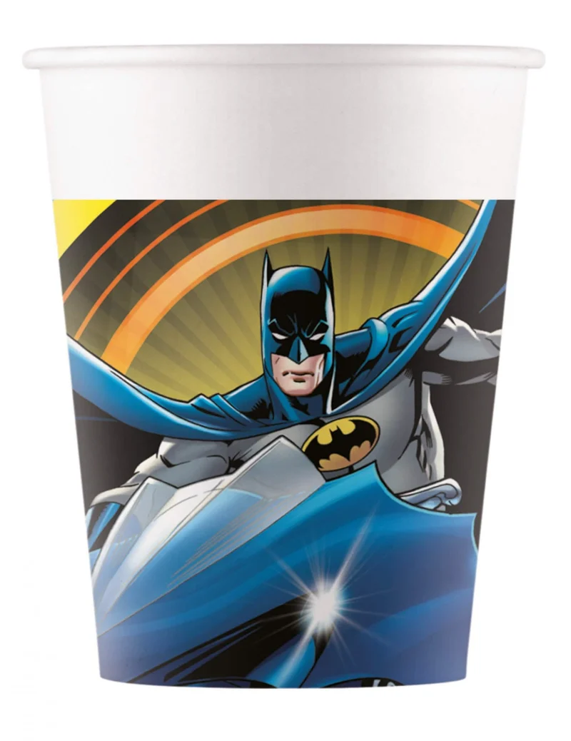 Batman™-Trinkbecher Cartoon-Tischzubehör 8 Stück 200 ml