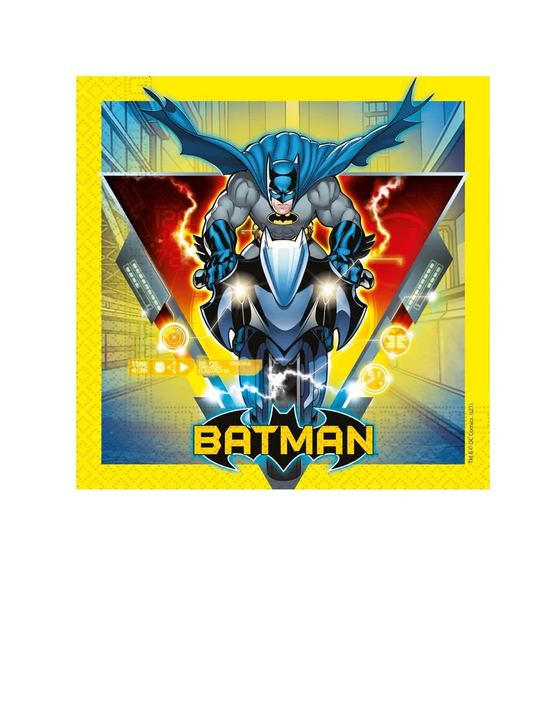Batman™-Papierservietten Kindergeburtstag 20 Stück bunt 33 x 33 cm