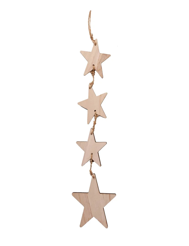 Hängedekoration Holzsterne 44 cm für Weihnachten
