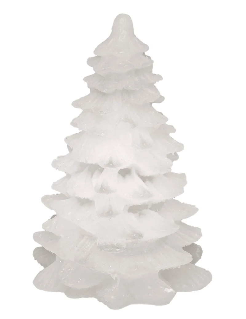 Leuchtende weiße Tannenbaumkerze LED 9,5 cm Weihnachtsdekoration