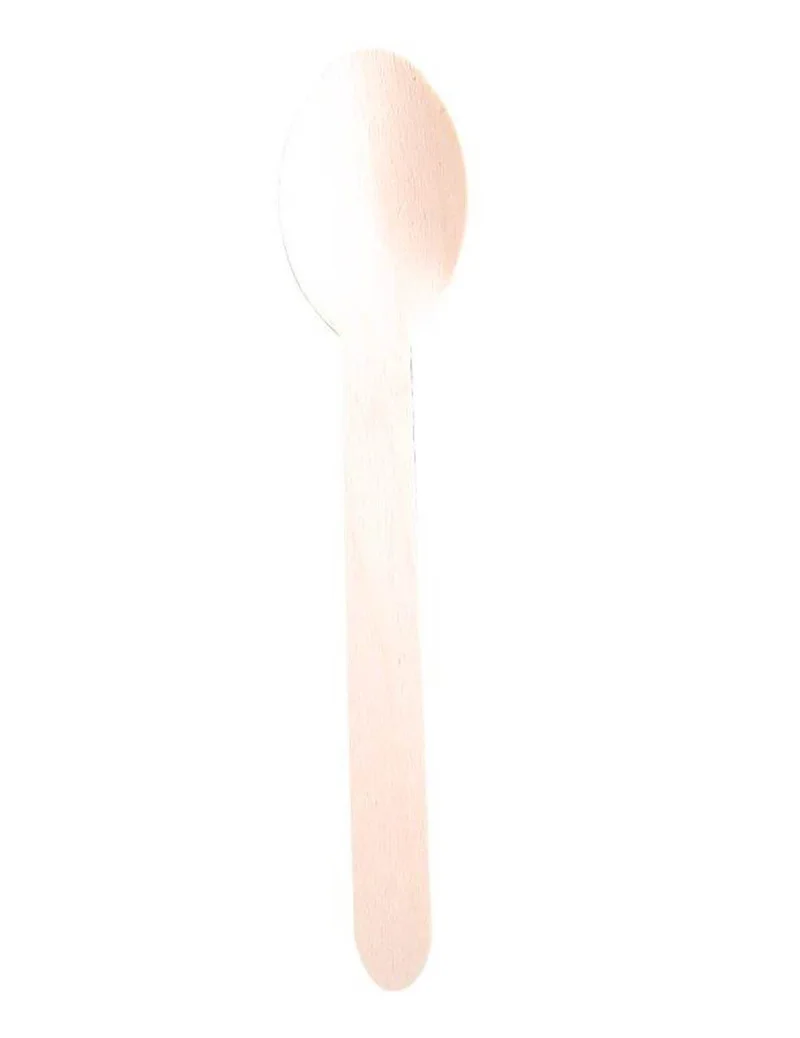 50 natürliche Holzlöffel 16 cm