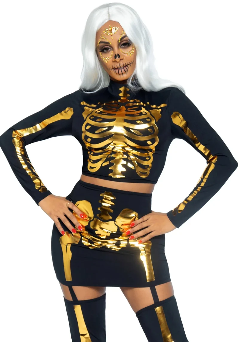 Halloween Kostüm Damen Skelett Leg Avenue