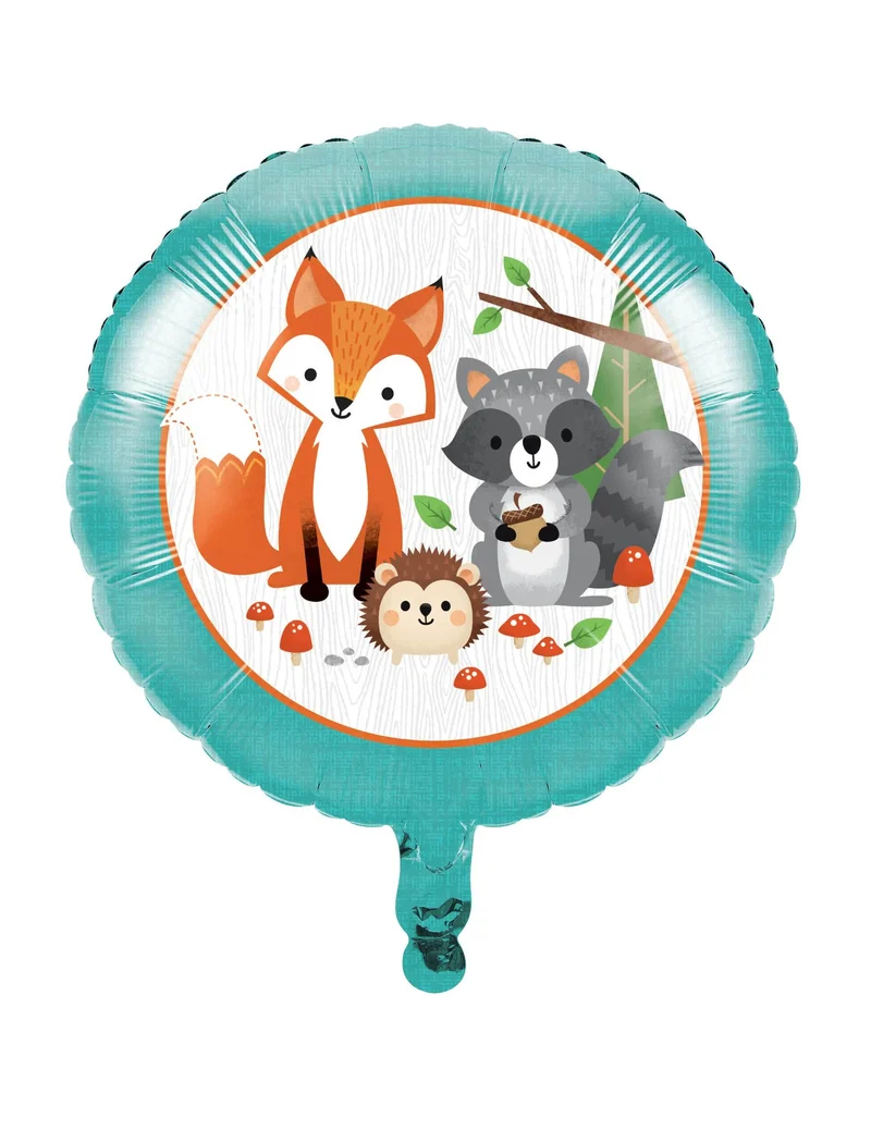 Ballon aus Aluminium Waldtiere 45 cm für Geburtstag