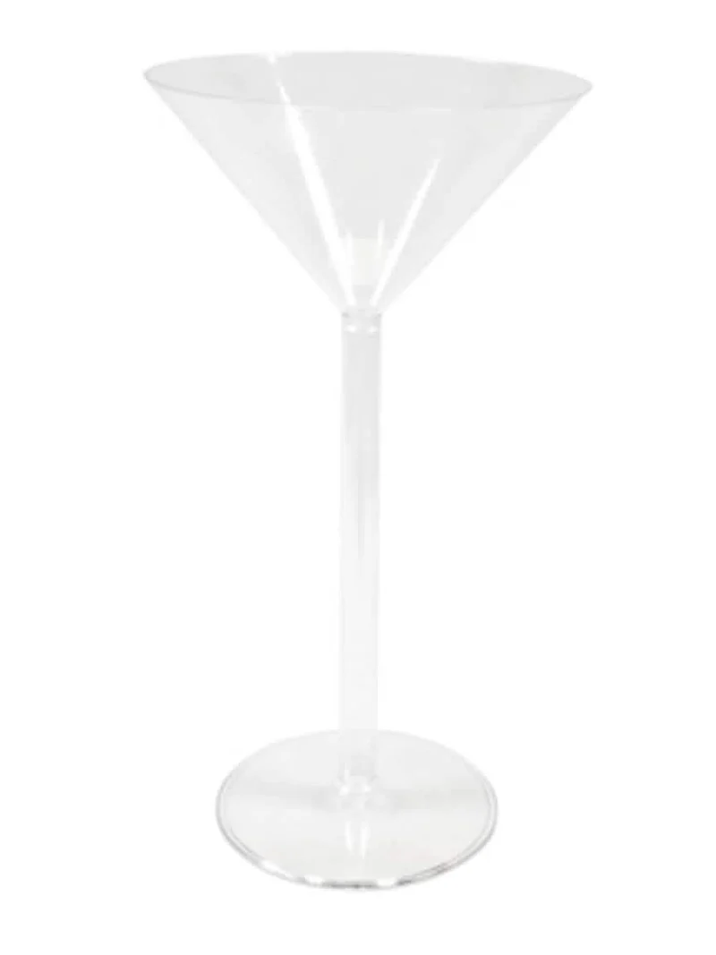 Maxi Martini Glas Vase auf Ständer aus Kunststoff 46 cm wiederverwendbar