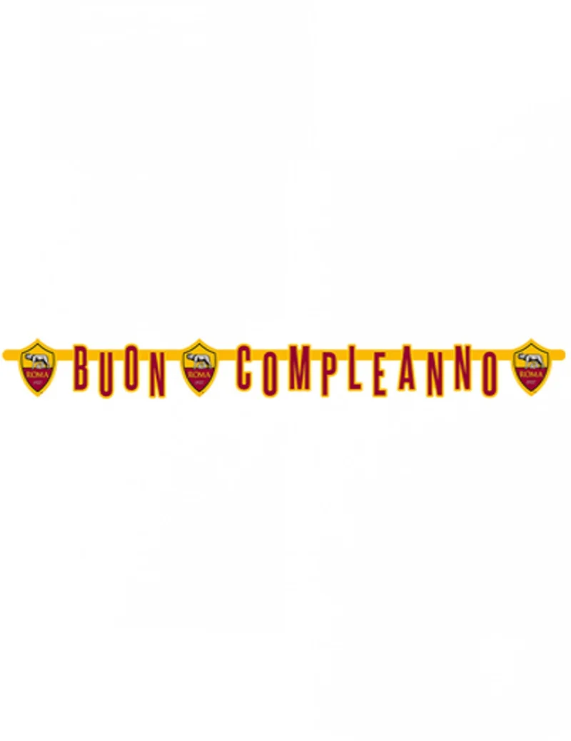 Girlande aus Pappe "Buon Compleanno Roma™" 250 x 15 cm für Geburtstag
