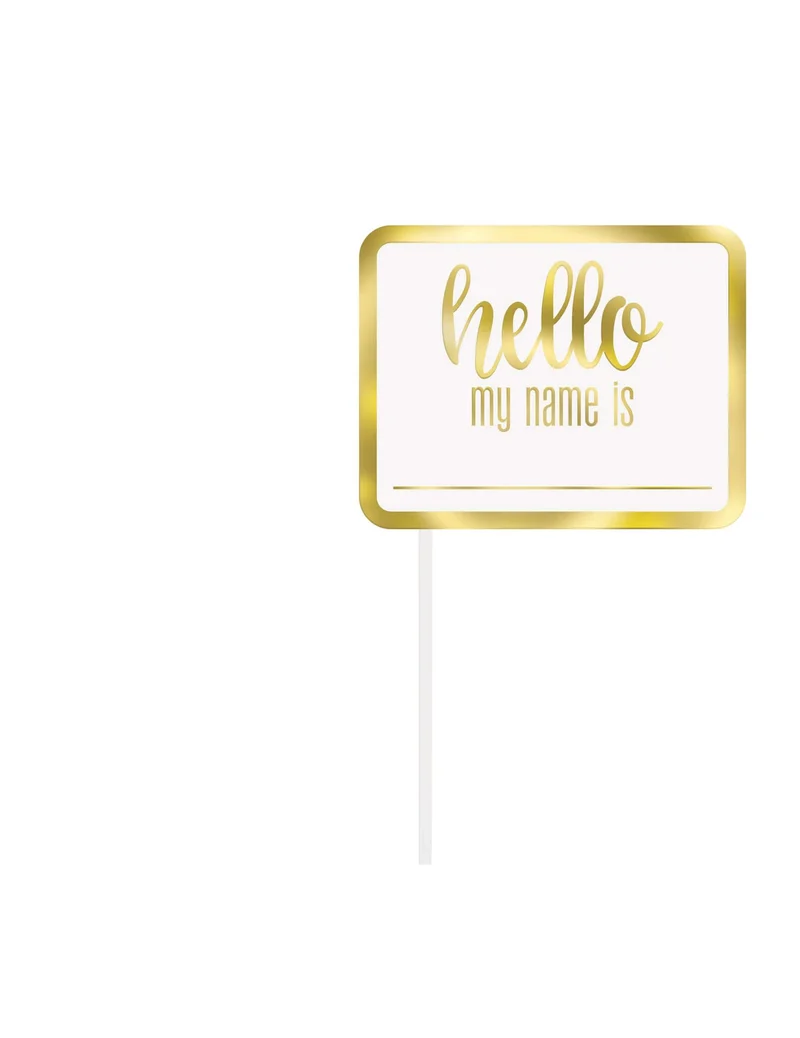 Photobooth Kit Hello Baby 10 goldene Accessoires