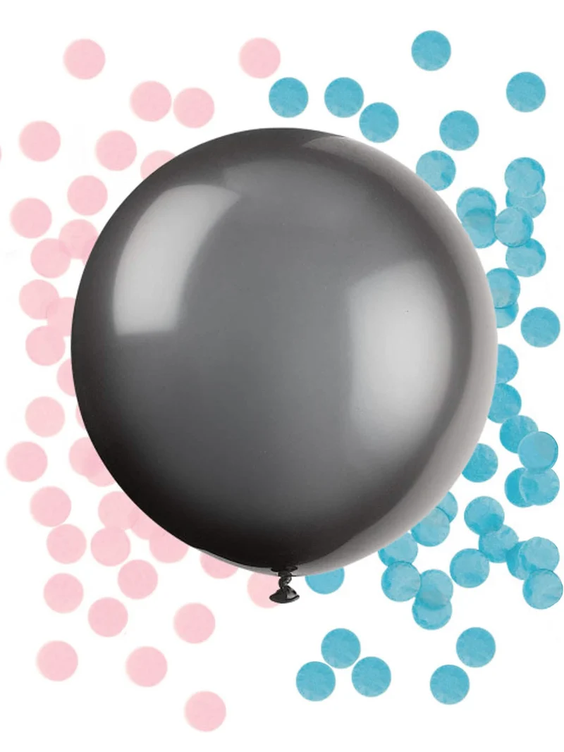 Riesen schwarzer Latexballon Baby Shower Gender Reveal 60 cm
