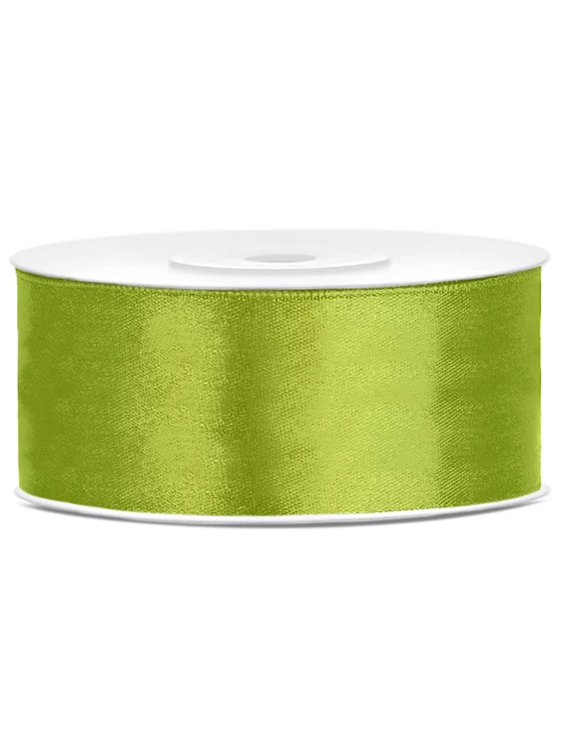 Apfelgrünes Satinband 2,5 cm x 25 m für Partydekorationen