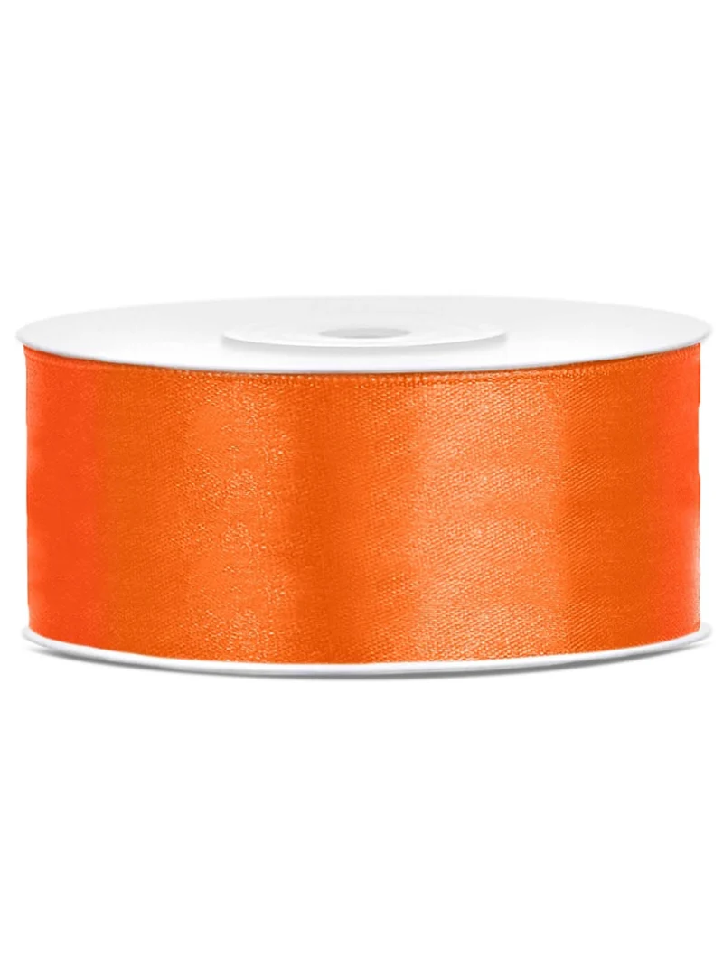 Satinband orange 2,5 cm x 25 m für Hochzeitsdekoration