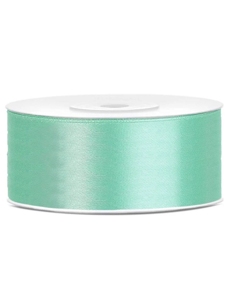 Minzgrünes Satinband 2,5 cm x 25 m für Hochzeiten