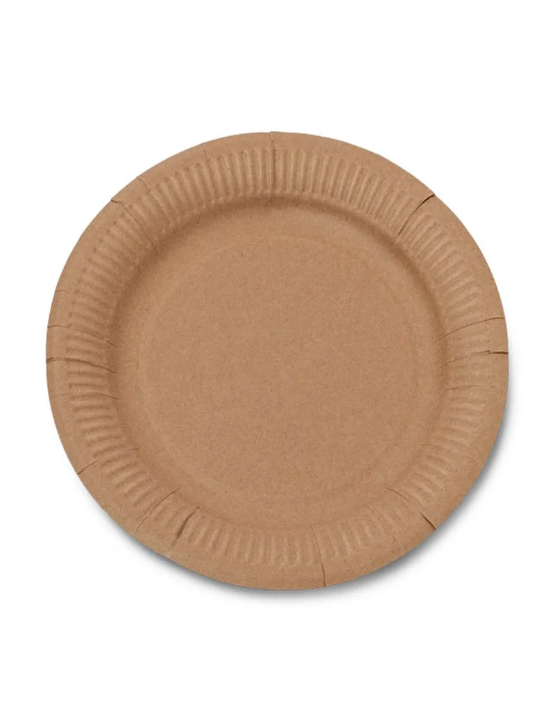 10 kleine 18 cm recycelbare Kraftkarton-Teller