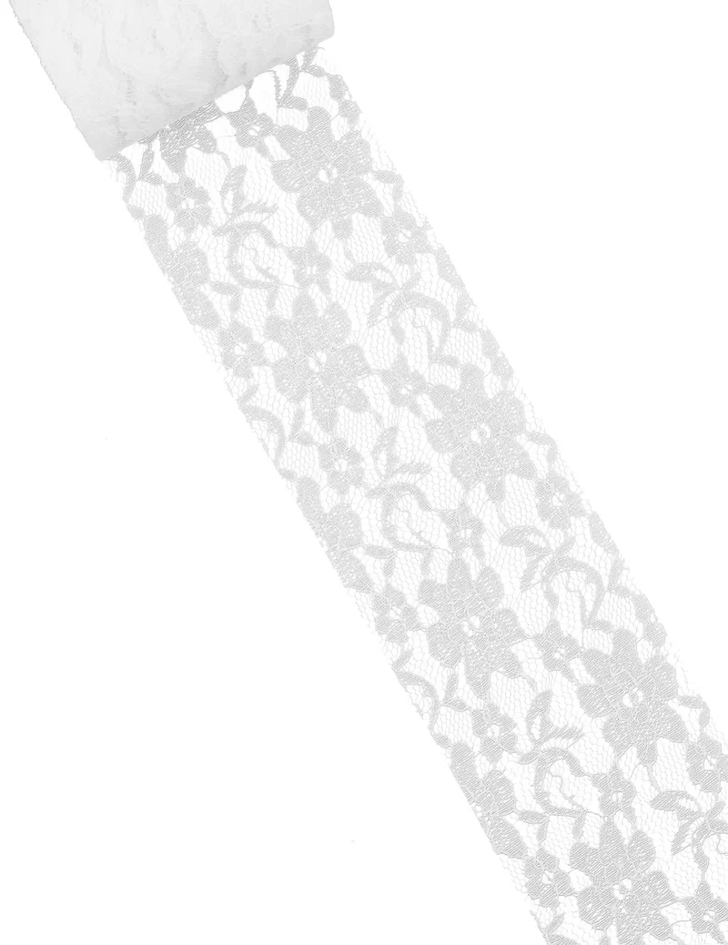 Spitzenrolle 10 cm x 10 m weiß vintage
