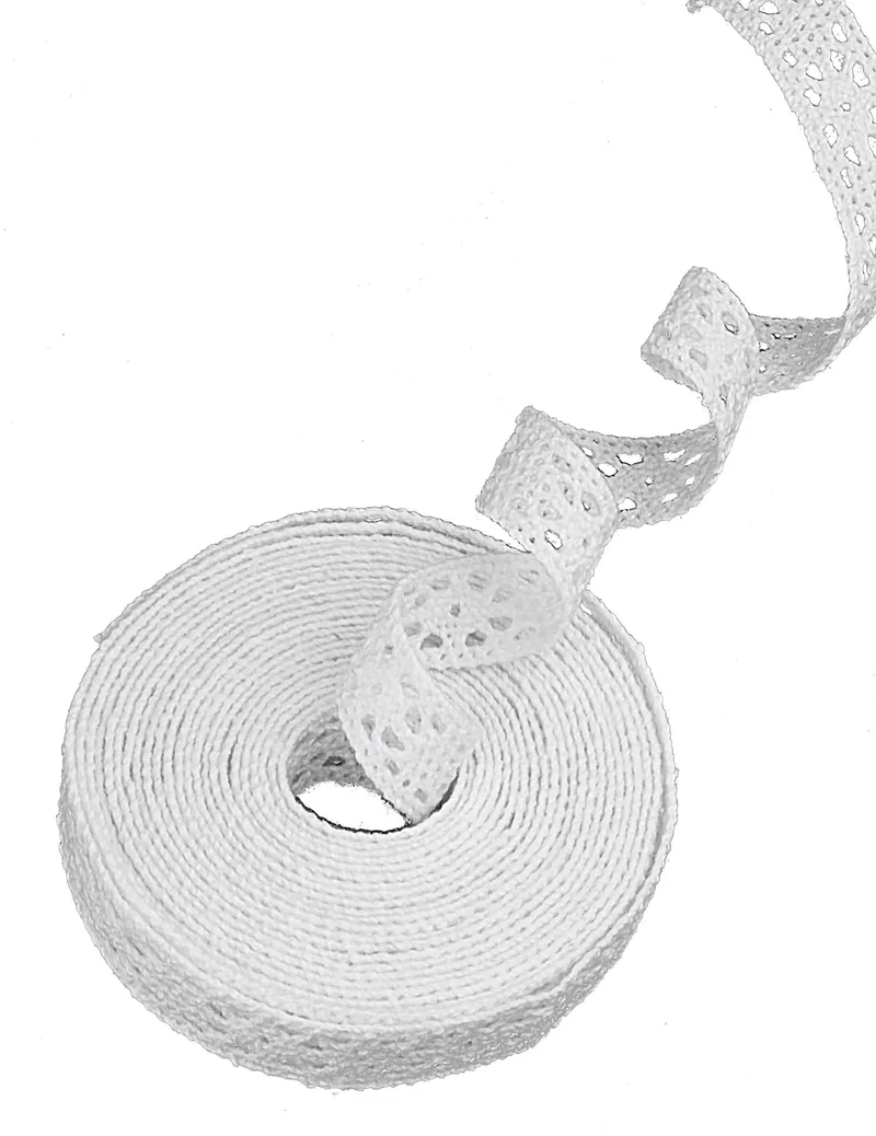 Weißes Spitzenband 3 m für Vintage-Hochzeit