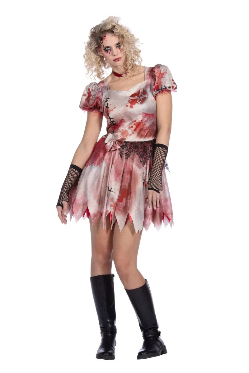 Halloween Kleid Damen Kurz Mit Blut 2 Stück