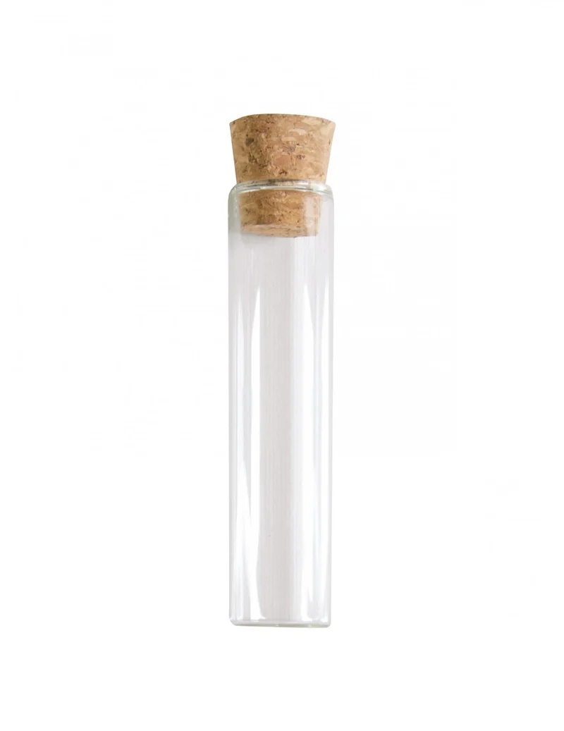 Reagenzglas aus Glas 10 cm mit Korken