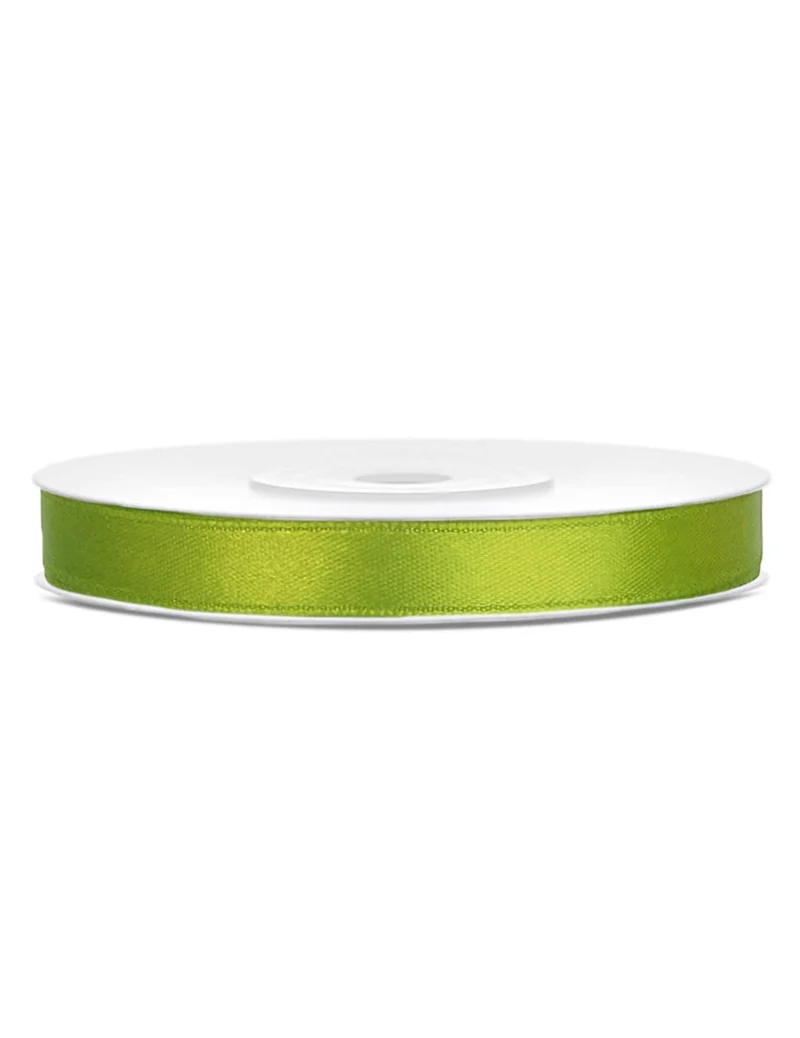 Apfelgrünes Satinband 0.6 cm x 25 m für Bastelarbeiten