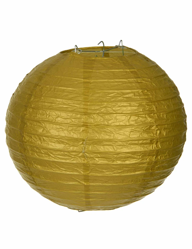 Goldene japanische Laterne aus Papier, 25 cm