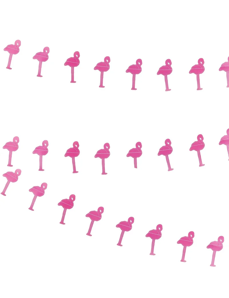 Girlande kleine Flamingos aus Karton 3 m