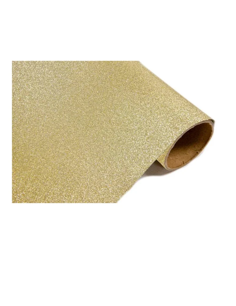 Goldenes Glitzer-Tischband 28 cm x 5 m Metalleffekt