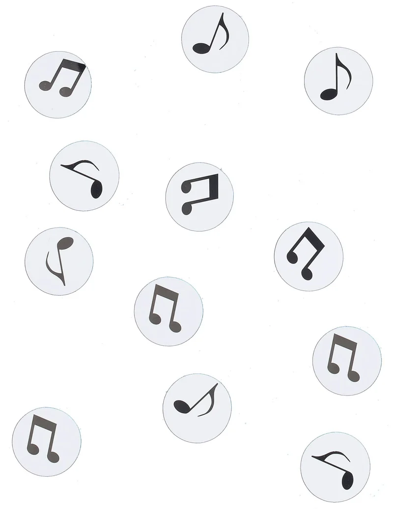 150 Konfetti Musiknoten aus Papier