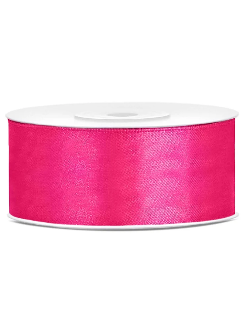 Fuchsia Satinband 2,5 cm x 25 m für Hochzeitsdekoration