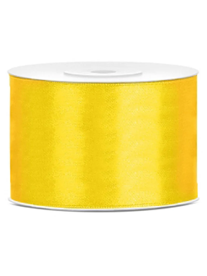 Zitronengelbes Satinband 5 cm x 25 m