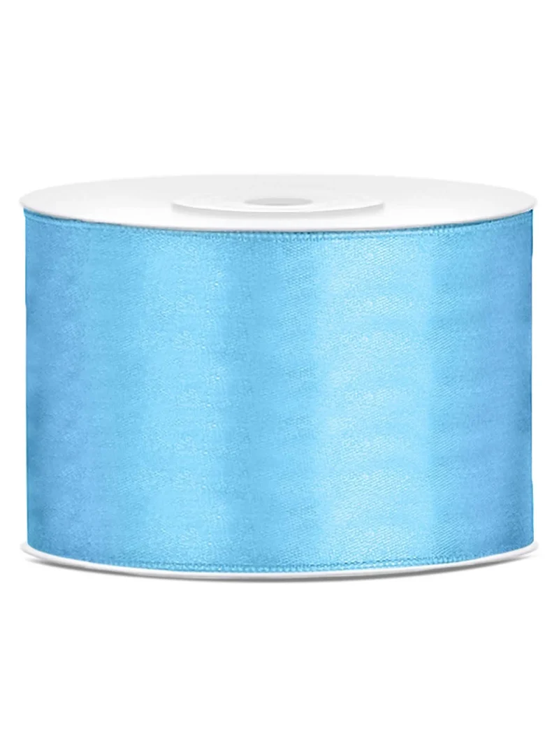Himmelblaues Satinband 5 cm x 25 m für Dekorationen