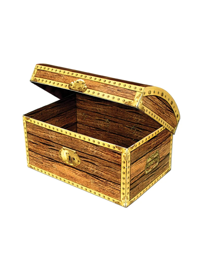 Piraten-Schatzkiste aus Karton 20 x 14 cm
