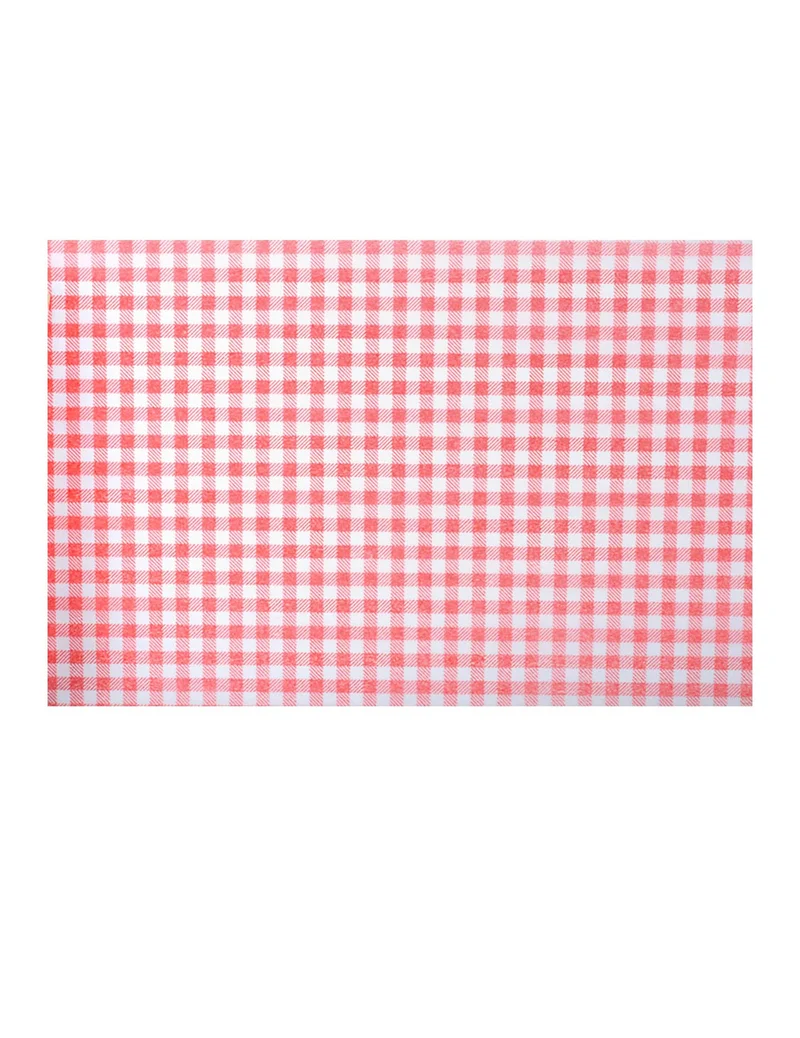 Rot-weißer Vichy-Tischläufer im Retro-Stil 28 cm x 5 m