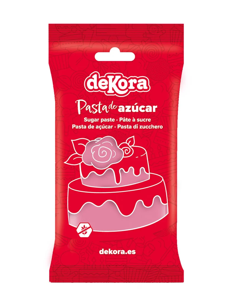 Glutenfreie rosa Zuckerpaste 250 g gebrauchsfertig