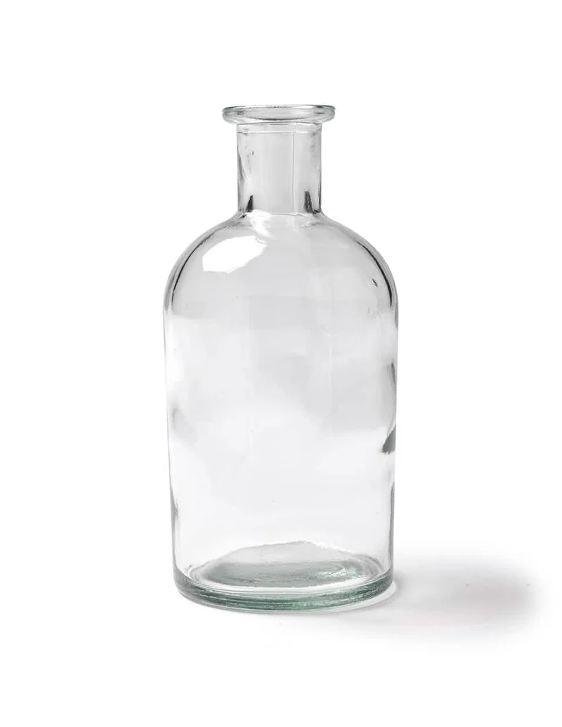 Flaschenbehälter für Flaschenpost, 13,5 cm, transparentes Glas