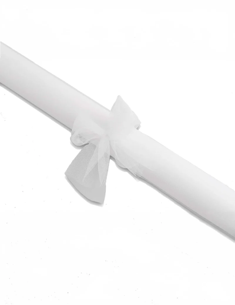Weiße Tüllrolle 7 m x 48 cm für Hochzeit