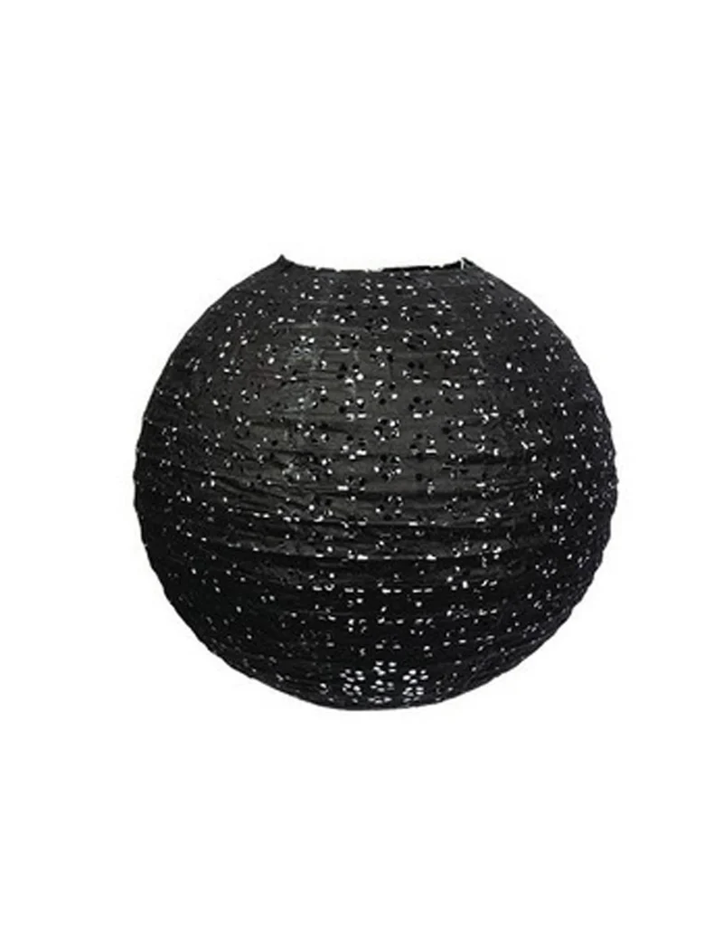 Japanische schwarze Spitzenpapierlaterne 35 cm
