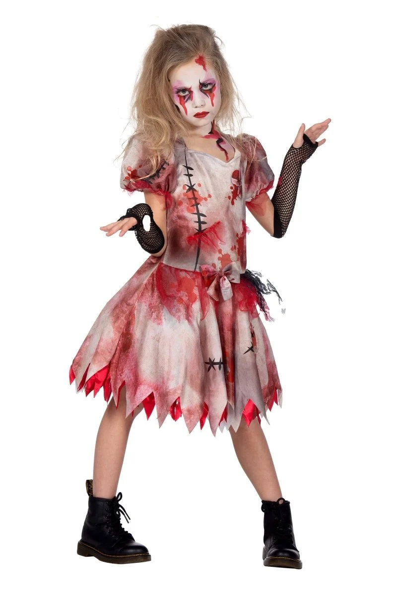 Halloween Kleid Mädchen Kurz Mit Blut