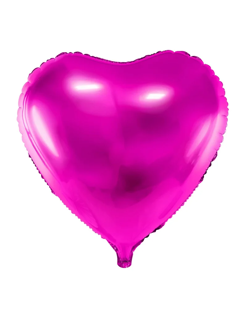 45 cm glänzender rosa Herzballon