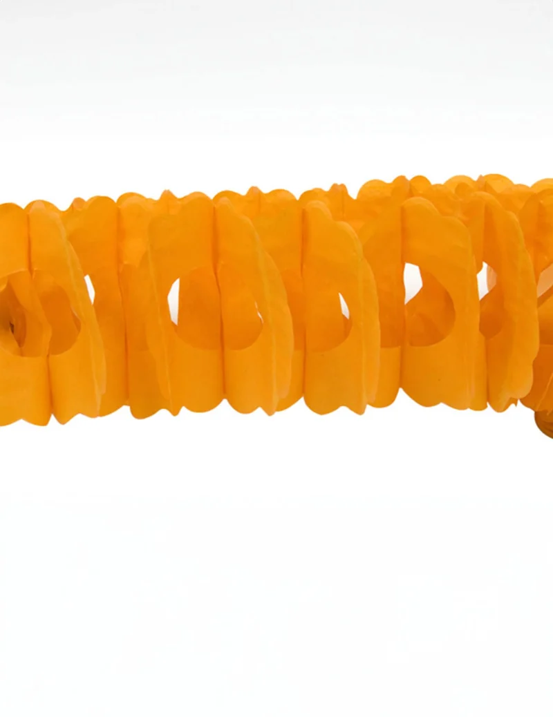 Orange Papiergirlande 15cm x 4m für Partydekoration