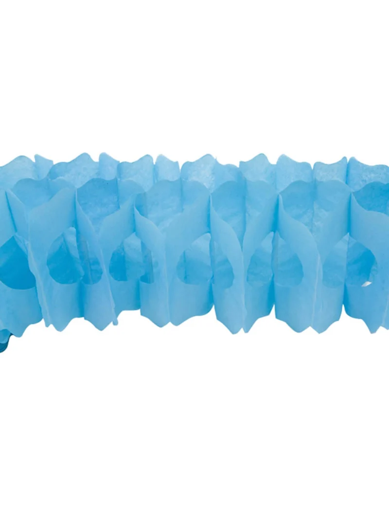 Türkisfarbene Papiergirlande 15cm x 4m Modell Zinnia