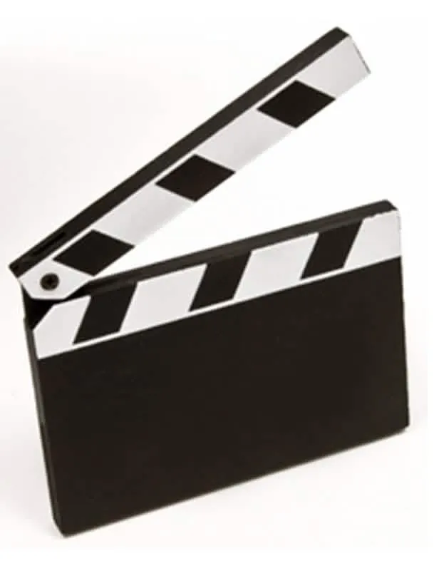 Filmklappen-Tischkarte 8 cm x 6,2 cm Hollywood-Motto