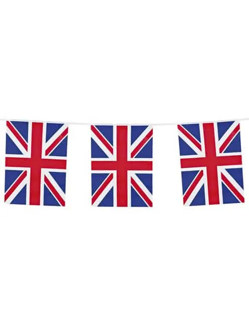 Girlande Wimpelkette Flaggen Vereinigtes Königreich 10 m England-Thema