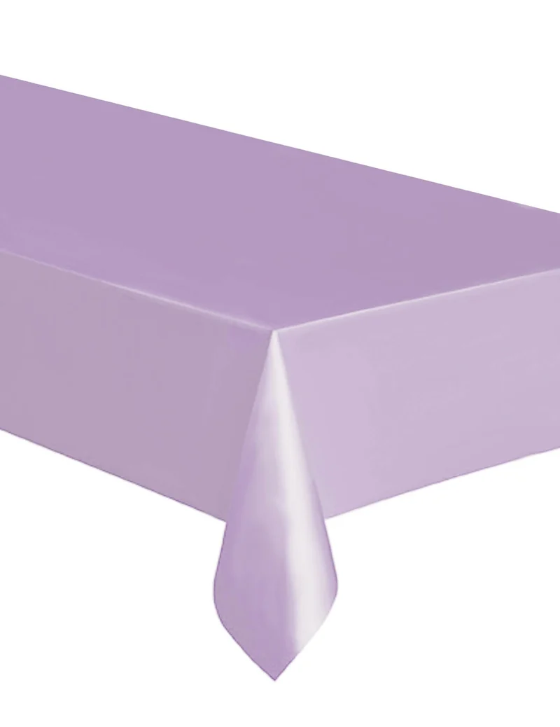 Rechteckige Einweg-Plastiktischdecke Lavendel 137 x 274 cm