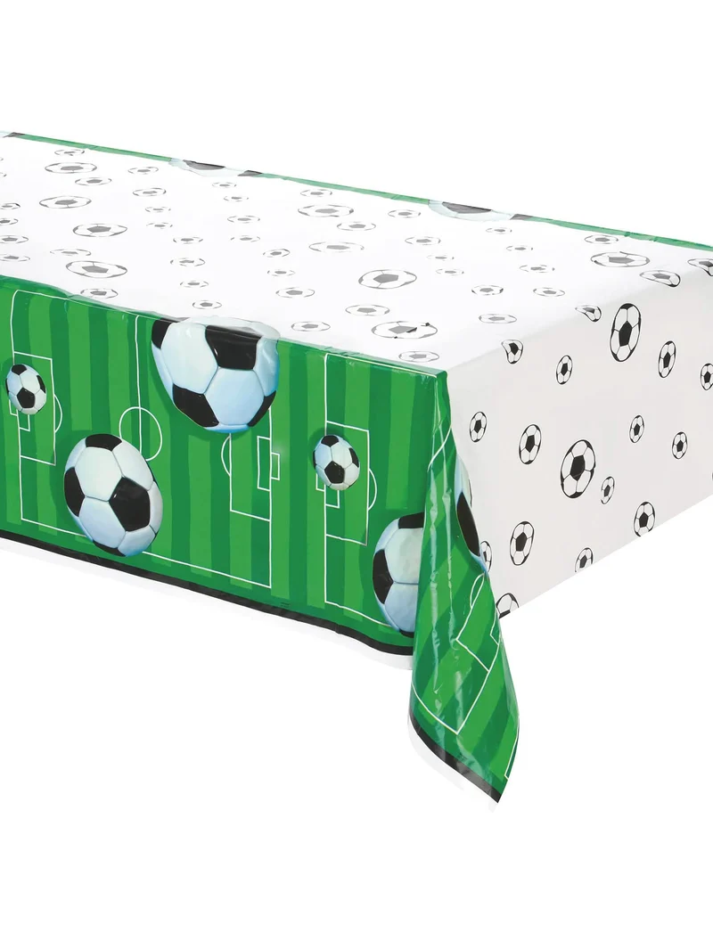 Tischdecke aus Plastik Fußball 213 x 137 cm Geburtstag