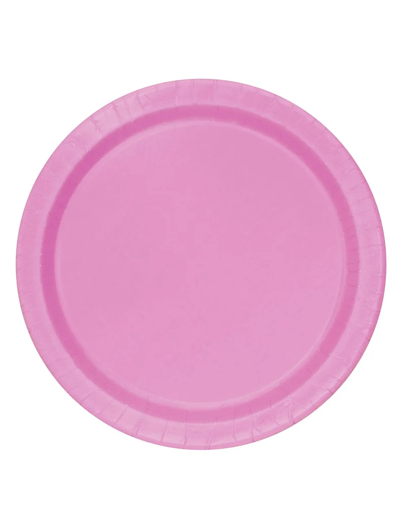 16 große rosa Pappteller 23 cm für Party und Geburtstag