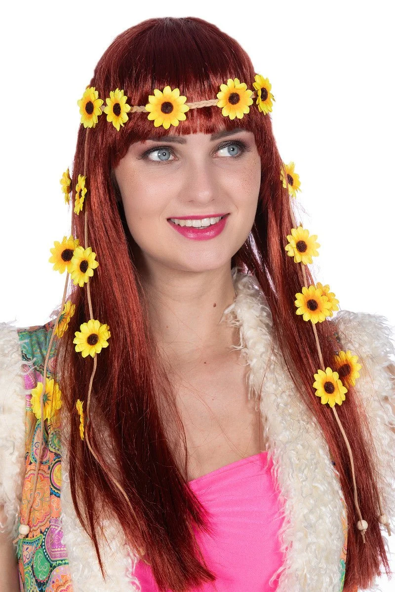 Floraler Haarreif Gelb Damen
