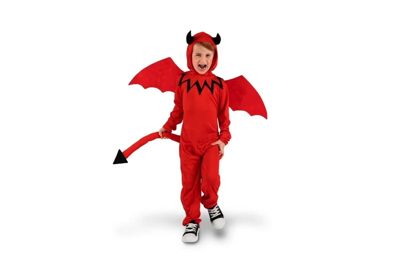 Halloween Kostüm Rot Kind Teufel 2 Stück